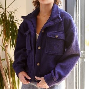 Women's Navy Fleece Jacket
